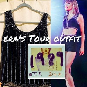 vintage sequin crop top taylor swift eras tour outfit 1989